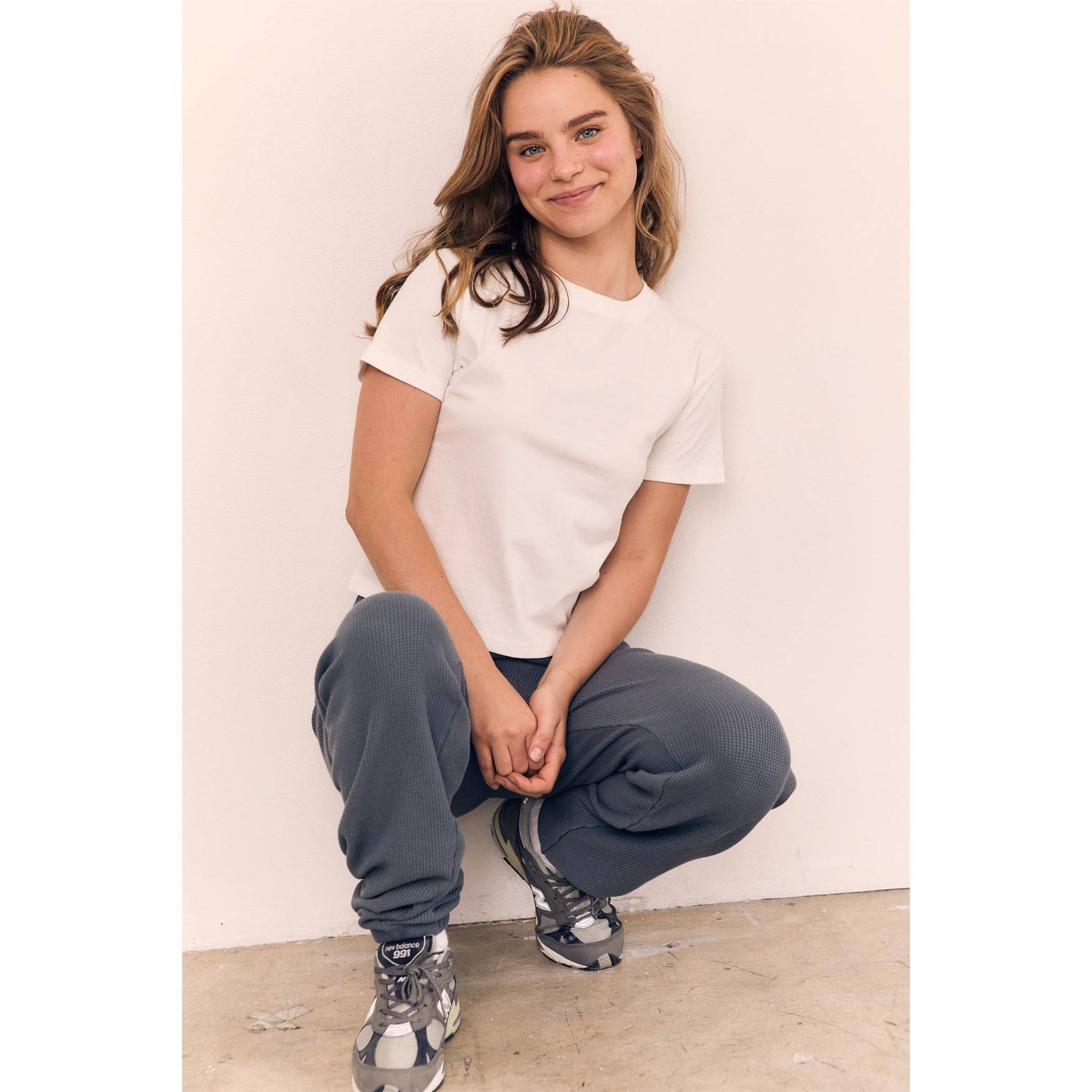 Perfect Fit Mom Cropped Tee-White